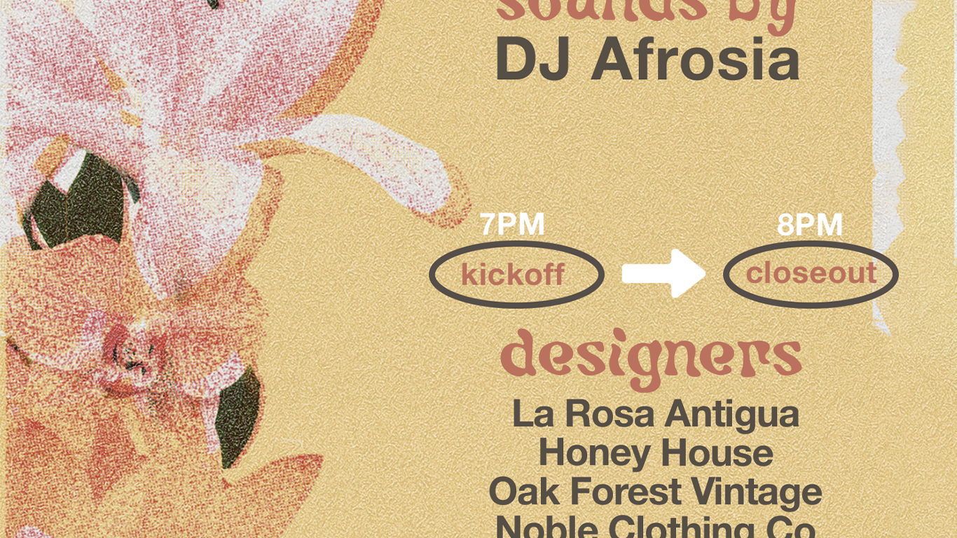 BLOOM seasonal showcase poster for La Rosa Collective
